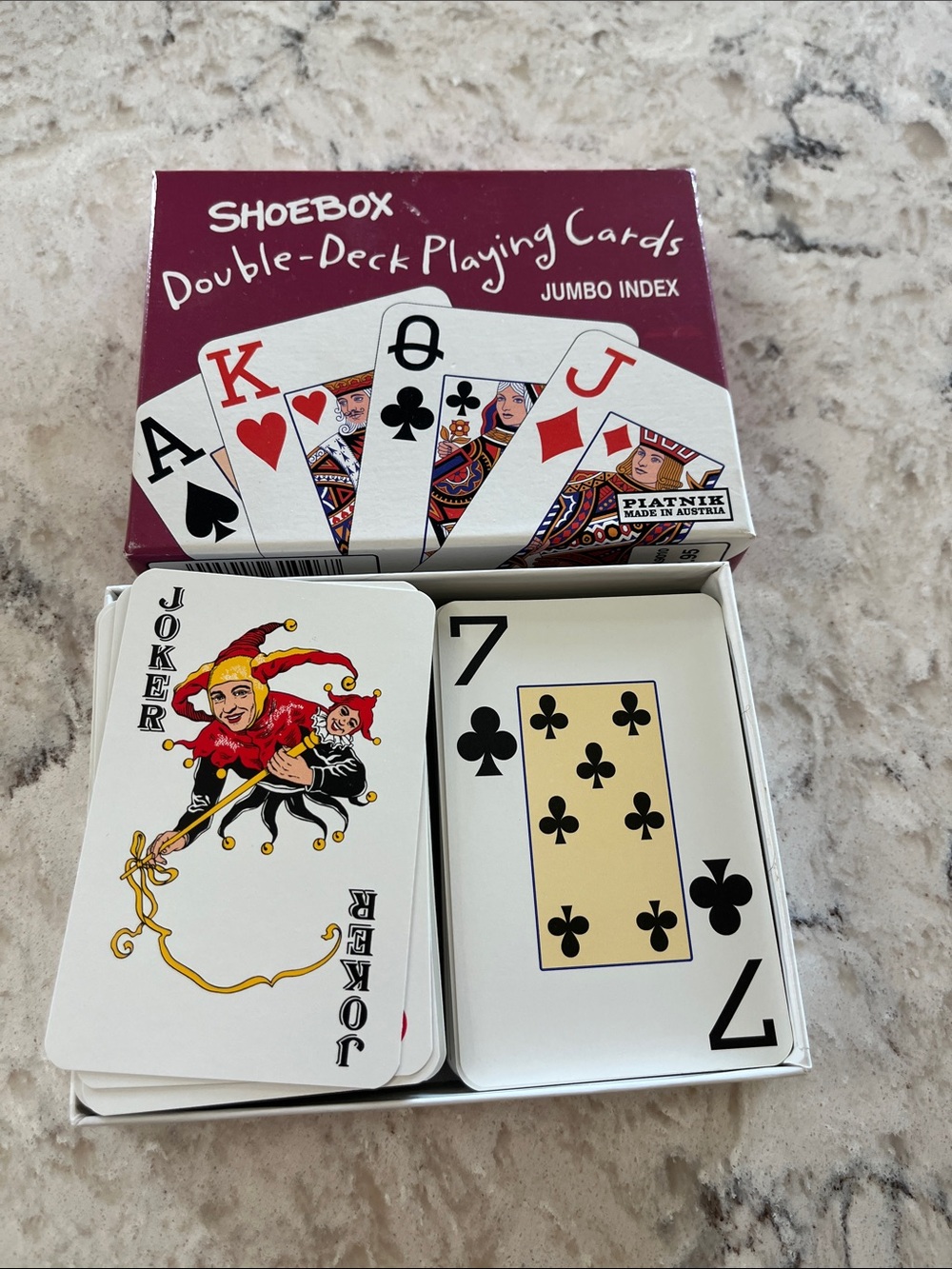 Double-Deck Playing Cards - Burgundy